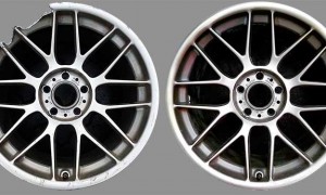 Автомобильный диск До и после аргонной сварки